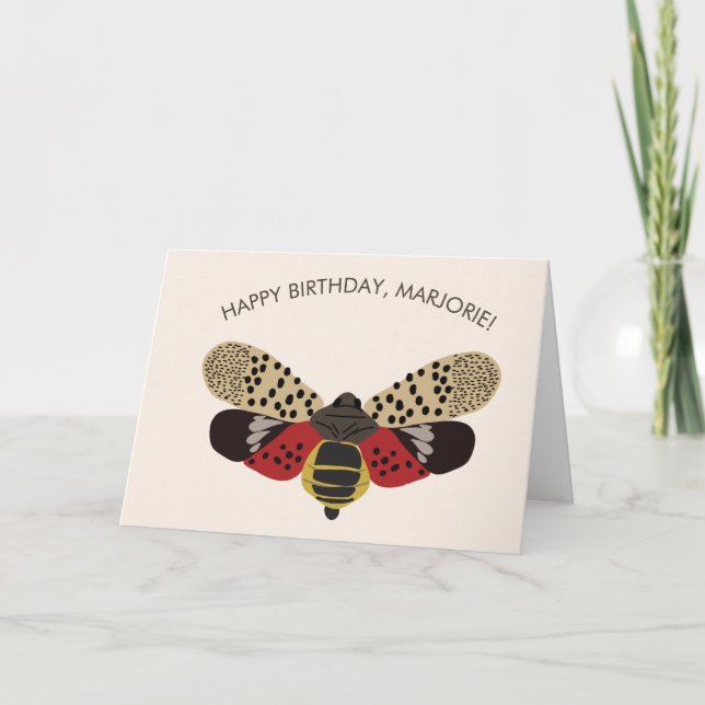 Personlig Birthday i Kryp Kort (Framsida)