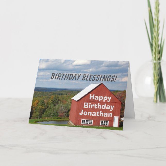 Personlig Birthday Jeremiah 29:11 Bibel Kort (Framsida)