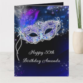 Personlig Birthday MasqueraParty Tack Kort