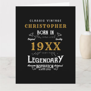 Personlig Birthday Monogram Legendary Far Kort