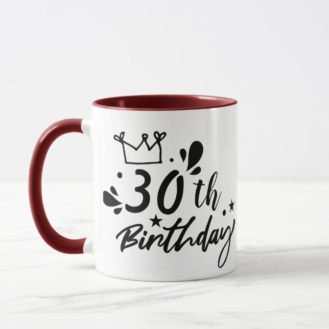 Personlig Birthday Mugg - Anpassningsbar Age Coffe (Vänster)