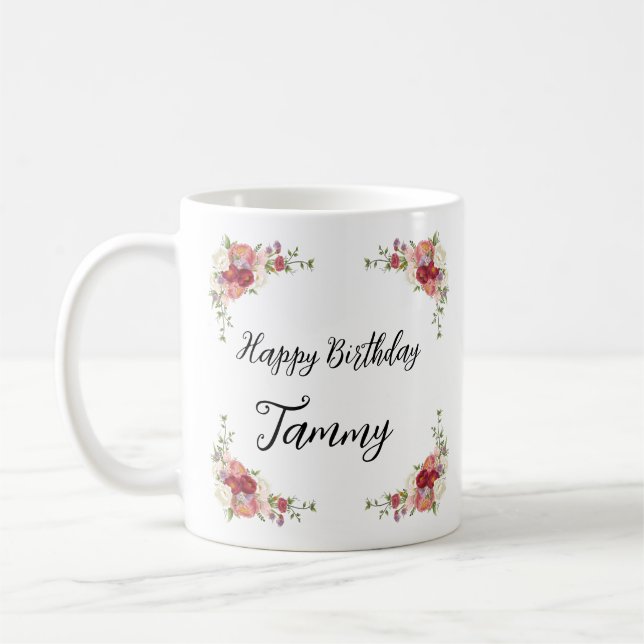 Personlig Birthday Mugg - Custom Name & Celebrat (Vänster)