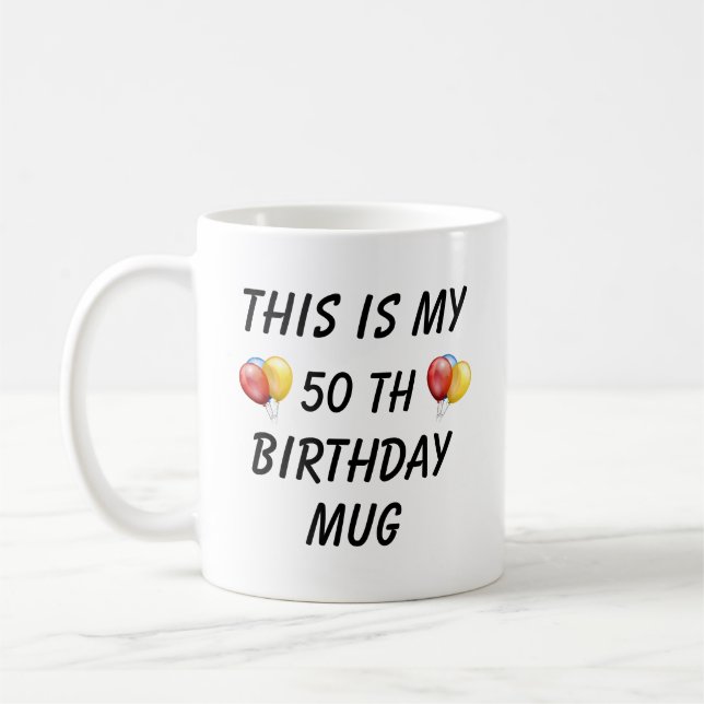 Personlig Birthday Mugg, Kaffe Mugg (Vänster)