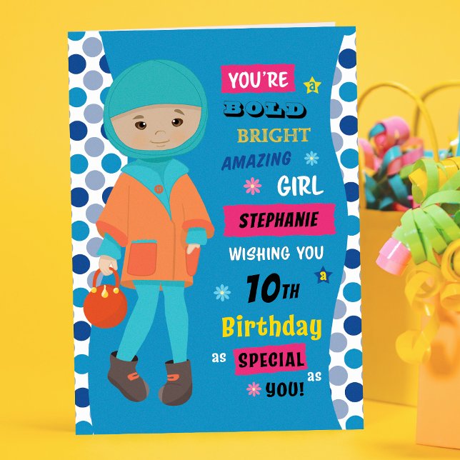 Personlig Birthday - Muslimsk flicka Kort (Skapare uppladdad)