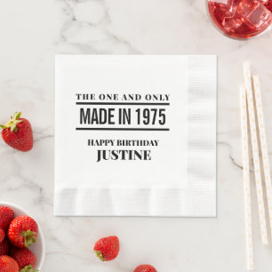 Personlig Birthday Napkins Pappersservett