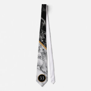 Personlig Birthday Neck Tie Gift Marble Design Slips