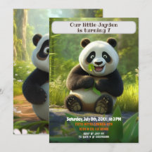 Personlig Birthday Panda Kids Namn Age