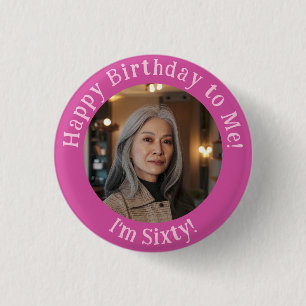 Personlig Birthday Photo, ditt Bild-märke Knapp