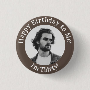 Personlig Birthday Photo, ditt Bild-märke Knapp