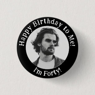 Personlig Birthday Photo, ditt Bild-märke Knapp