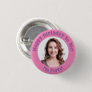 Personlig Birthday Photo, ditt Bild-märke Knapp