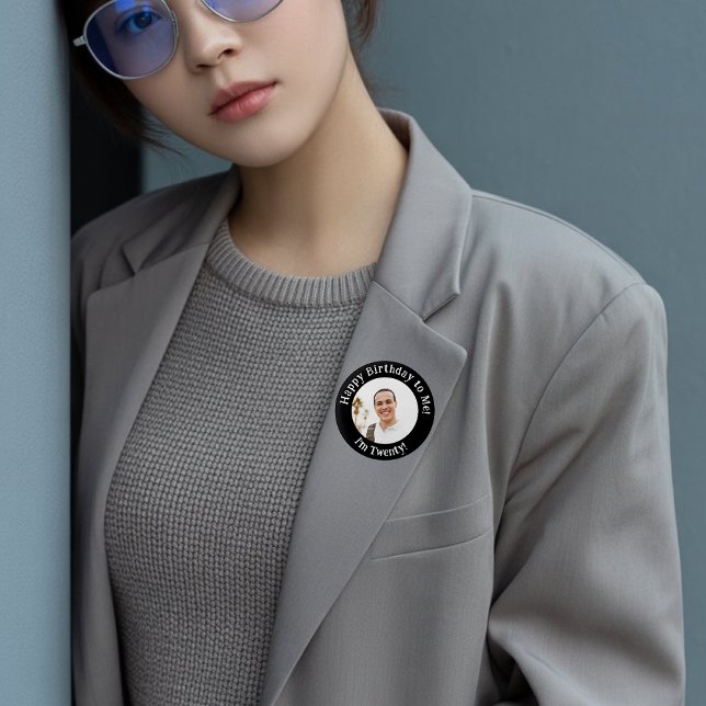 Personlig Birthday Photo, ditt Bild-märke Knapp (Skapare uppladdad)