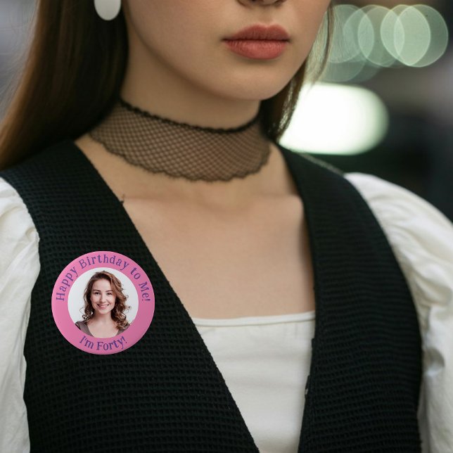 Personlig Birthday Photo, ditt Bild-märke Knapp (Skapare uppladdad)