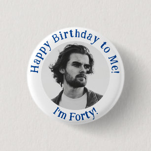 Personlig Birthday Photo, ditt Bild-märke Knapp