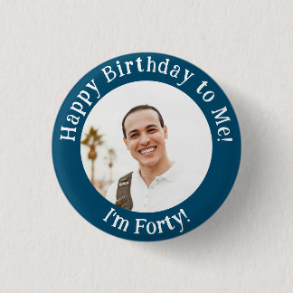 Personlig Birthday Photo, ditt Bild-märke Knapp