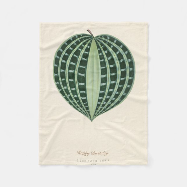 Personlig Birthday Plant Gift Fleecefilt (Framsidan)