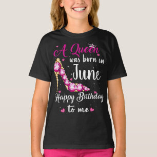 Personlig Birthday Queen Grattis på födelsedagen t Shirt