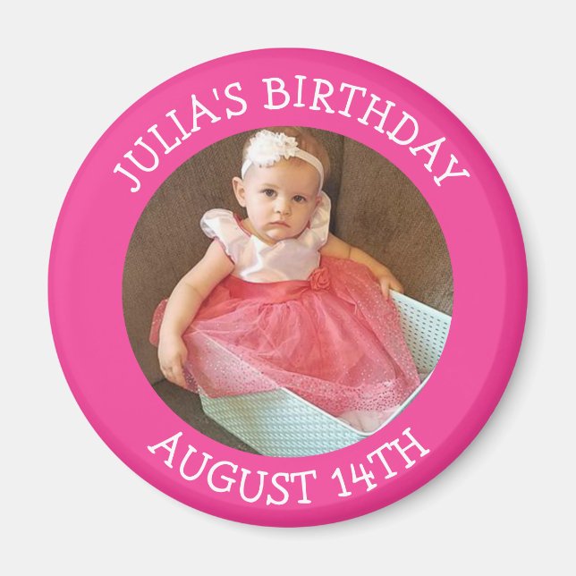 Personlig Birthday Reminder Magnet (Framsidan)