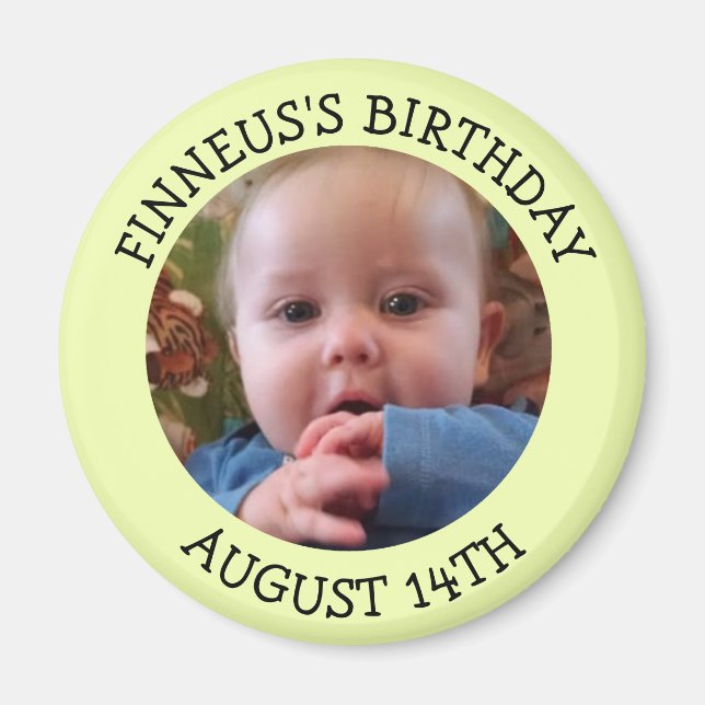 Personlig Birthday Reminder Magnet (Framsidan)