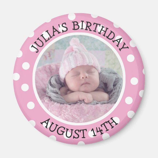 Personlig Birthday Reminder Magnet (Framsidan)