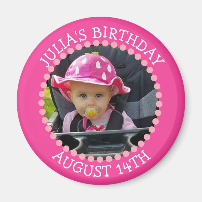 Personlig Birthday Reminder Magnet (Framsidan)