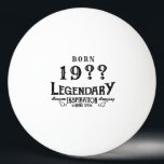 Personlig Birthday Retro Vintage Monogram Pingisboll<br><div class="desc">Lägg till ditt namn och ett års födelsedagsdesign. Enkel att göra med den tillhandahållna mallen. Fler gåvor och party-förnödenheter finns tillgängliga med "Legendary"-designen i butiken.</div>