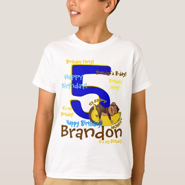 Personlig Birthday Shirt T Shirt (Framsida)