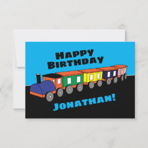 Personlig Birthday Tåg Card Tack Kort