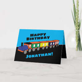 Personlig Birthday Tåg Kort