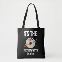 Personlig Birthday Witch Halloween Birthday Tygkasse
