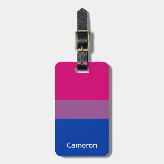 Personlig bisexuell flagga bagagebricka (Vertikal Framsida)