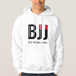 Personlig BJJ Brazilian Jiu Jitsu Black Bälte Hoodie