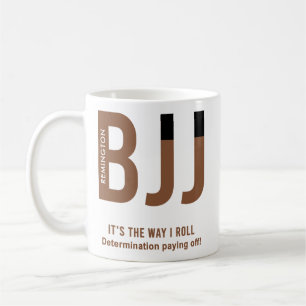 Personlig BJJ Jiu Jitsu Brown Bälte Edition Kaffemugg