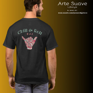 Personlig BJJ Jiu Jitsu Chill och Roll Shaka T Shirt