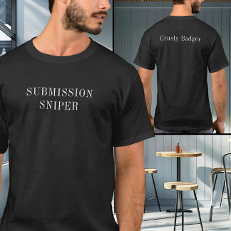 Personlig BJJ Jiu Jitsu Submission Sniper Black T Shirt