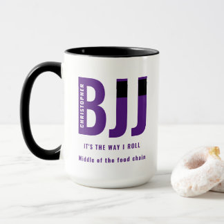 Personlig BJJ Way I Roll Jiu Jitsu Lila Bälte Mugg