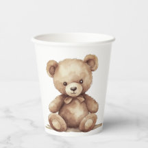 Personlig björn babyfirande pappersmugg