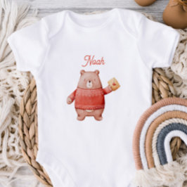 Personlig björn Onesie med kärlek Le T Shirt