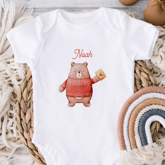Personlig björn Onesie med kärlek Le T Shirt
