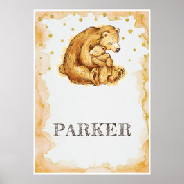 Personlig Björnvattenfärg Poster