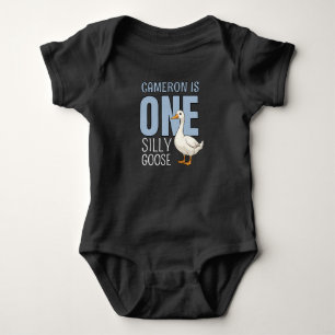 Personlig Blå En Dum Gås Första Födelsedag T Shirt