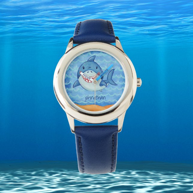 Personlig blå haj / Under havet Ocean  Armbandsur (Skapare uppladdad)
