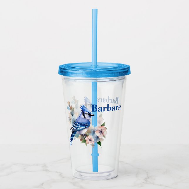 Personlig Blå Jay Take Away Mugg (Framsida)