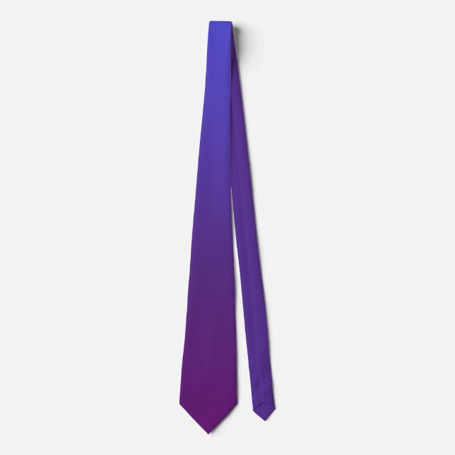 Personlig blå och lila ombre slips (Framsida)