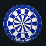Personlig Blå och vit isofolor Darttavla<br><div class="desc">Personligens marinblå och vit karta.</div>