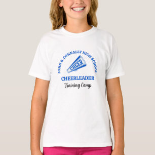 Personlig blå stöttare för Cheer Camp T Shirt