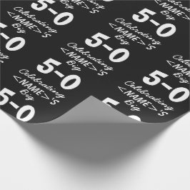 Personlig Black 50:e födelsedagen Presentpapper