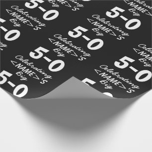 Personlig Black 50:e födelsedagen Presentpapper