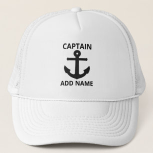 Personlig Black Anchor kapten Namn Keps