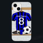 Personlig Black and blue fotbollssoccer Jersey<br><div class="desc">Personlig Blue- och Black stripe-fotbolls-fotbollskjorta,  lägg bara till ditt eget namn och nummer för att skapa en unik fotbollsgåva eller pris. Om du behöver den här strimlade fotstyrningen i någon annan kombination av färg,  kontakta oss genom butikskontakten</div>